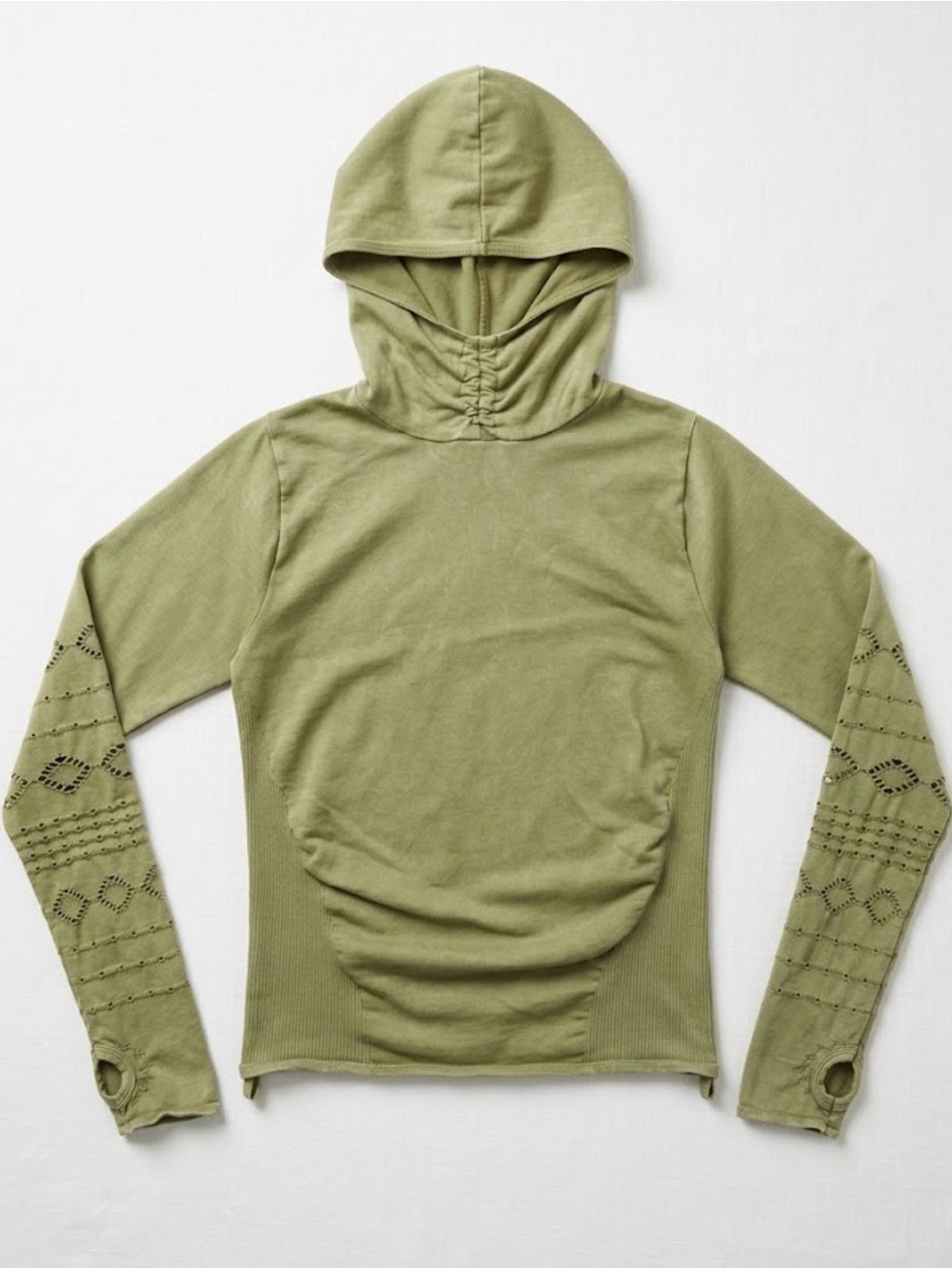 NWOT Free People FP Movement Olive Green Hoodie - Size XS/S